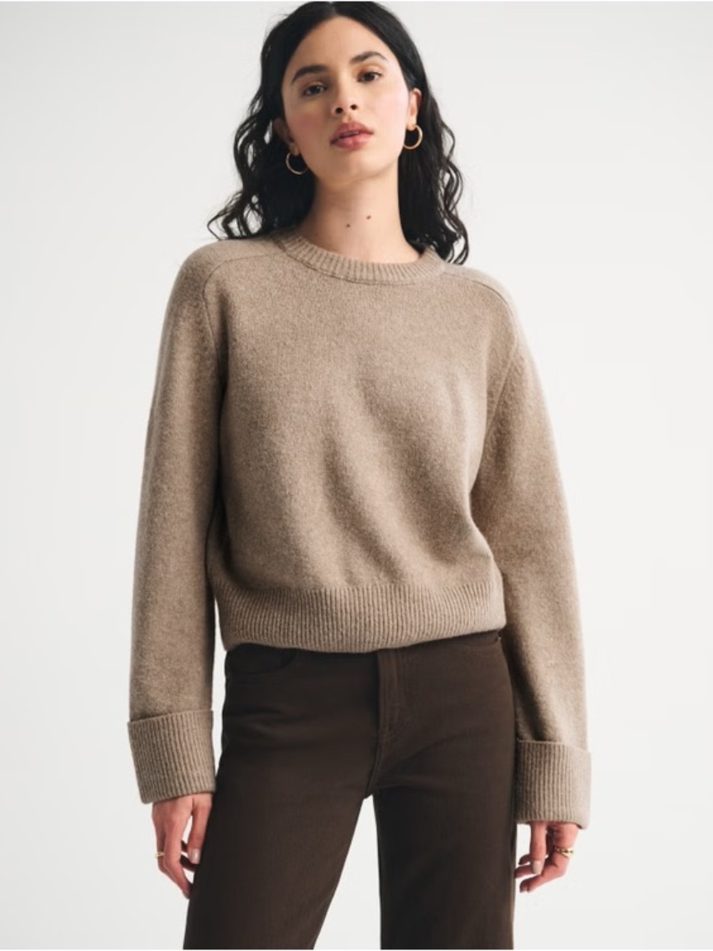 A&F Crewneck Sweater - Beige